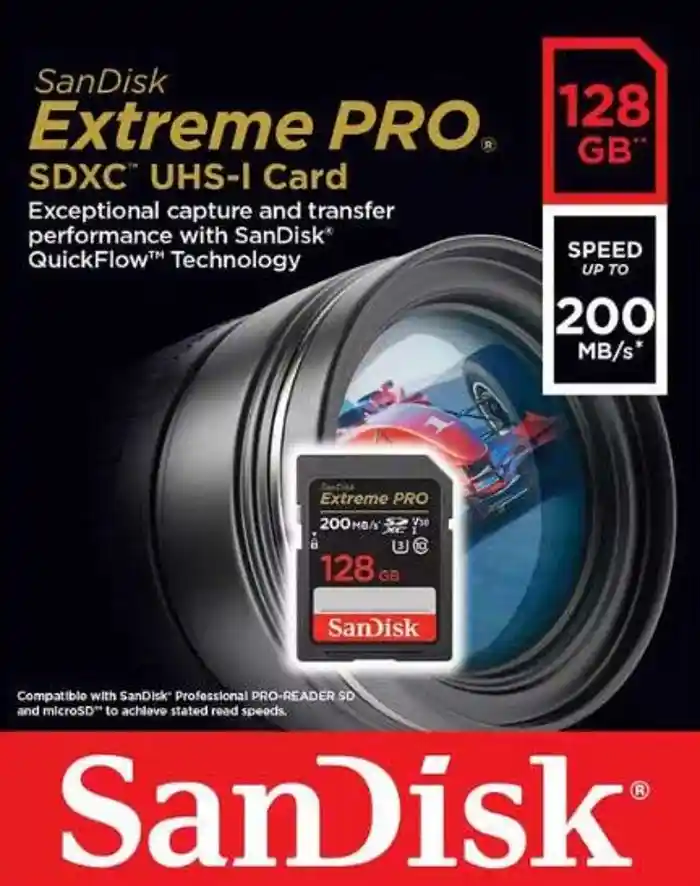SanDisk Extreme PRO 128GB 200mbs SDXC UHS-I Memory Card
